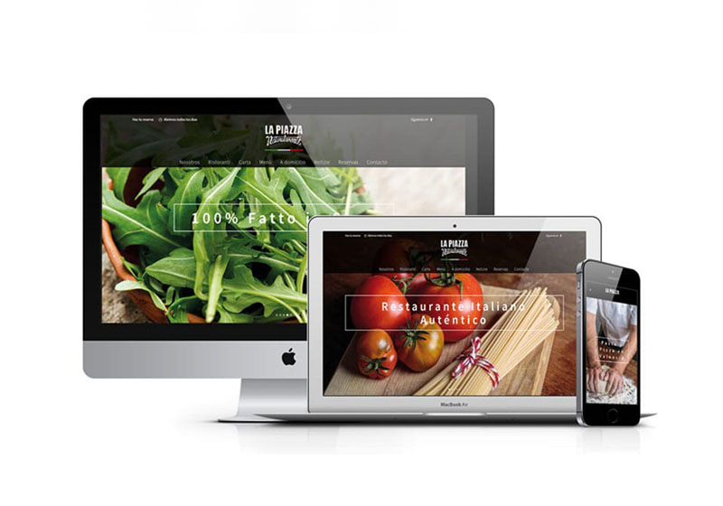 Diseño website Restaurantes La Piazza