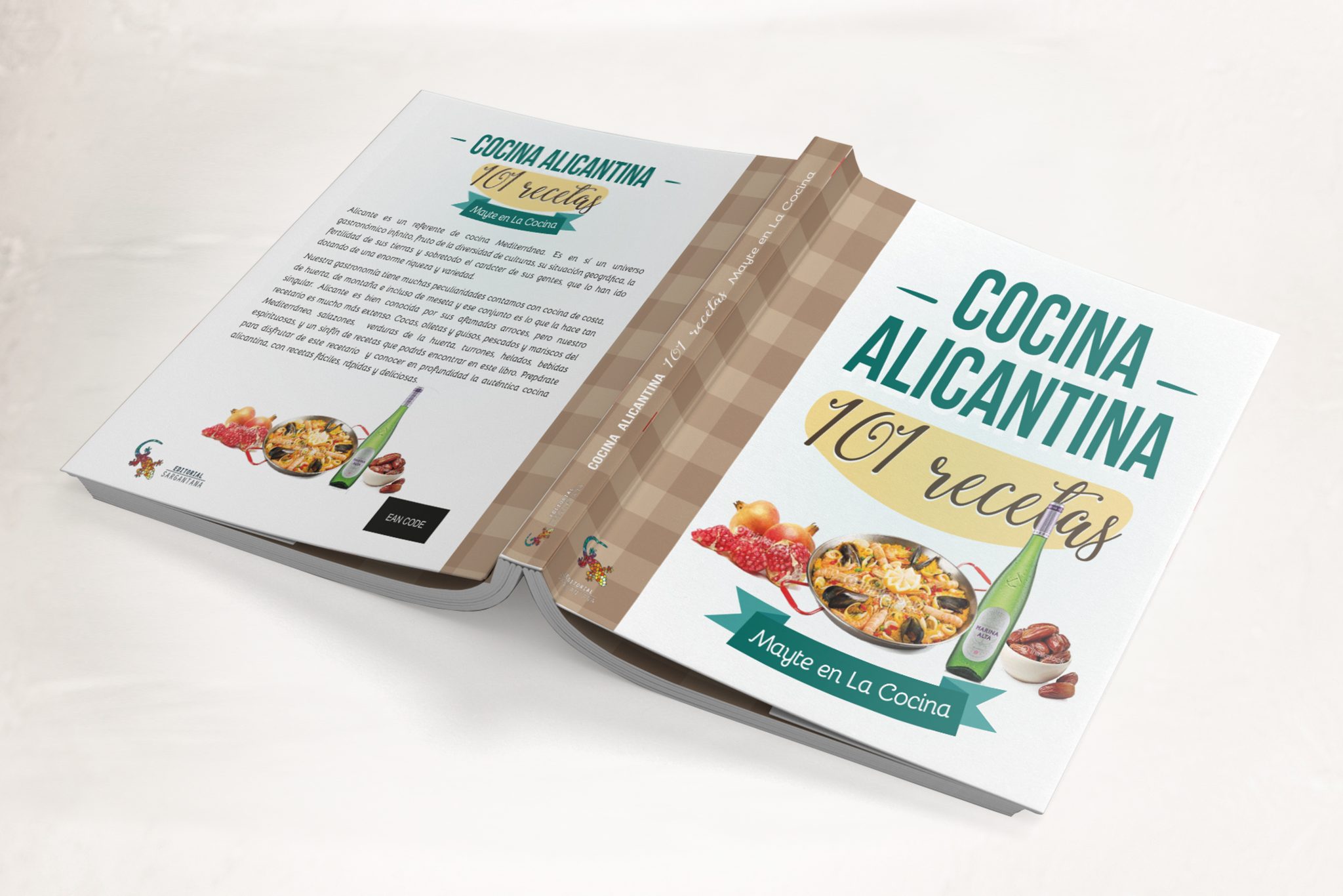 Diseño de libro Cocina Alicantina 101 recetas para Editorial Sargantana