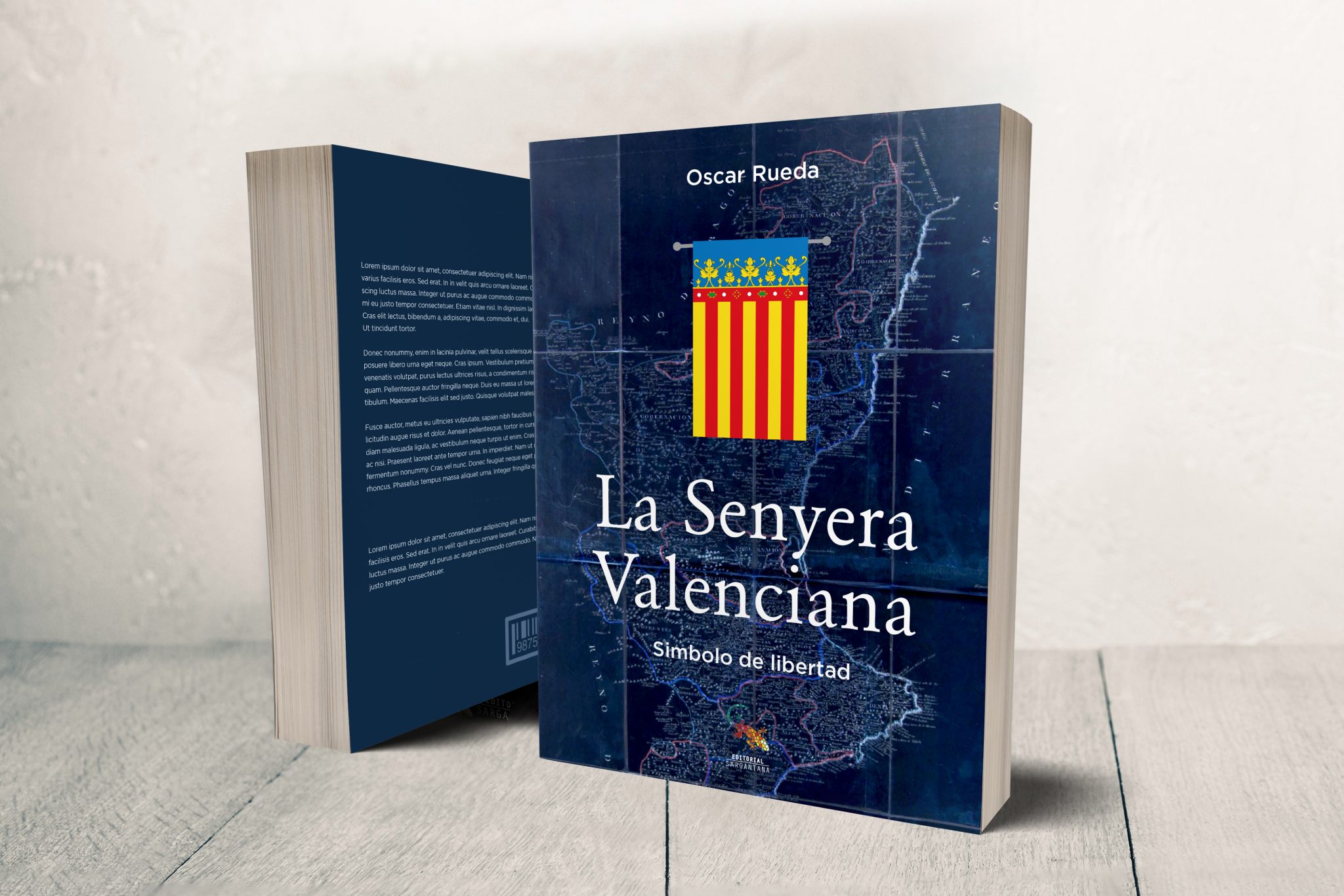 Diseño de libro La Senyera Valenciana para Editorial Sargantana