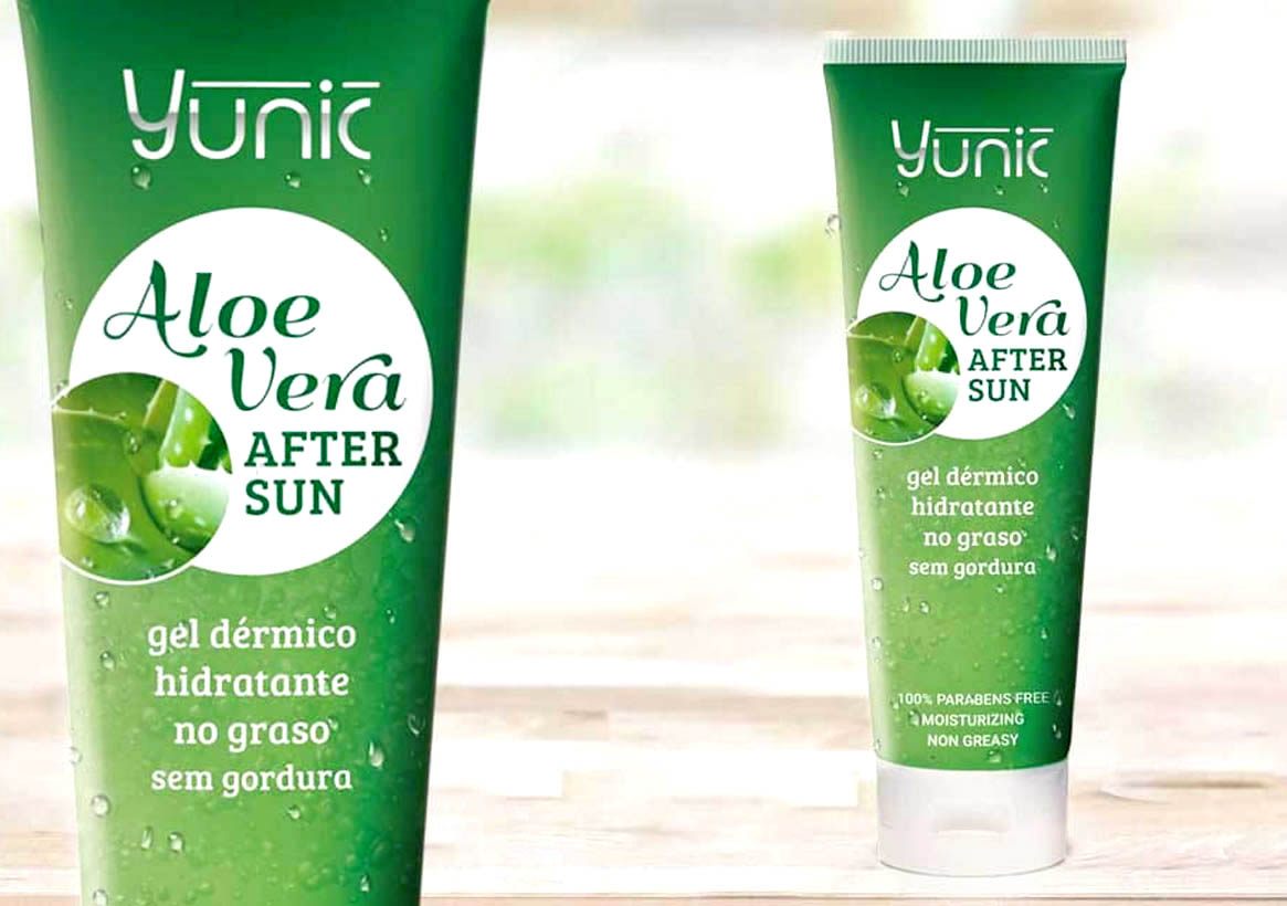 Diseño packaging Yunic Aloe Vera after SUN
