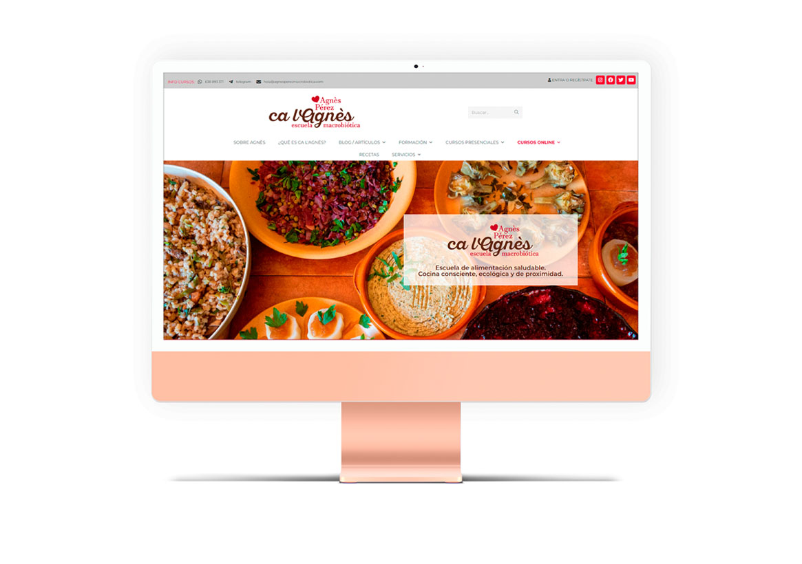 Diseño de website para Agnés Pérez - ca l`Agnes