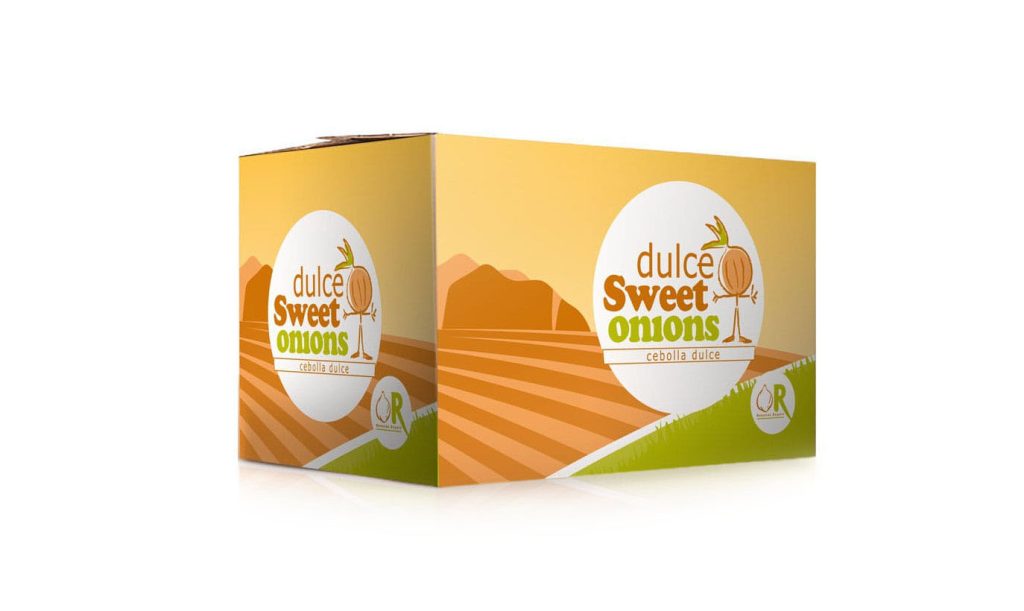 Diseño de packaging para cebollas dulce Sweet onions