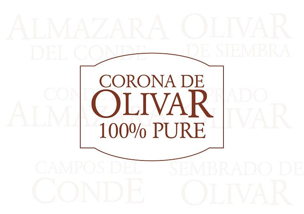 Diseño de marca para aceite de oliva Corona de Olivar