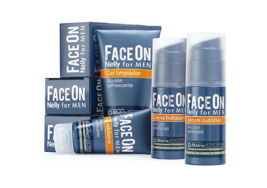 Diseño de packaging para proyecto Face On Nelly for MEN